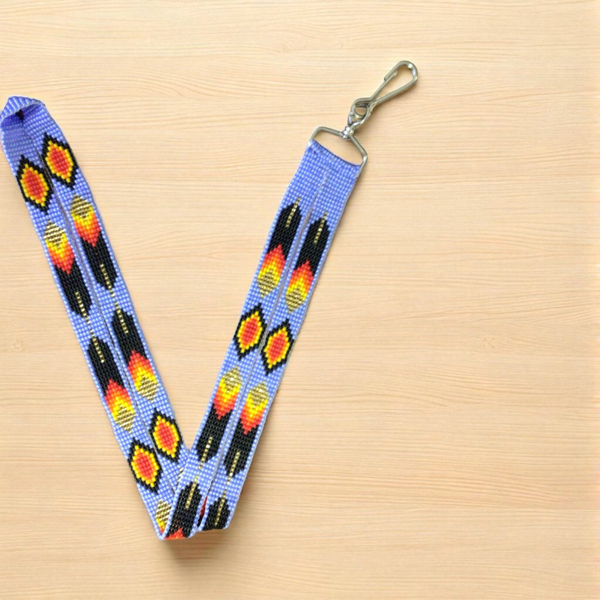 Lavender Native Beaded Lanyard-2