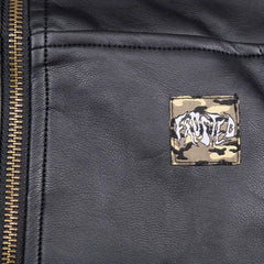 Frosted Skateboards Leather Zip-Up Jacket - Black-3