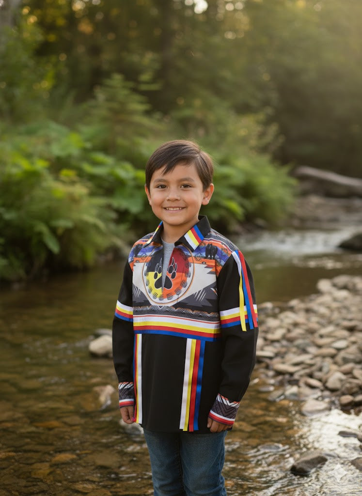 Bear paw Youth Ribbon shirt-3