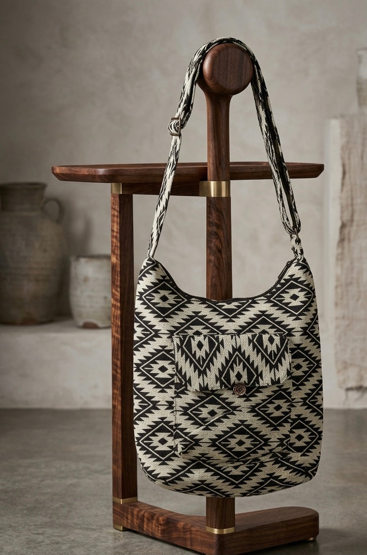 black and white star Crossbody Bag-1