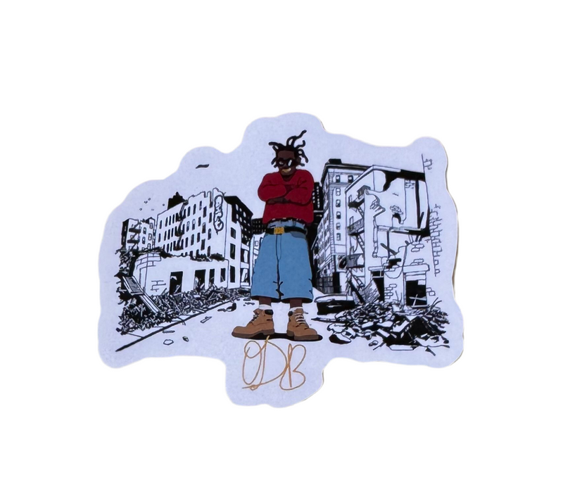 Color Bars x Ol’ Dirty Bastard 'Harlem' Sticker - Red-1