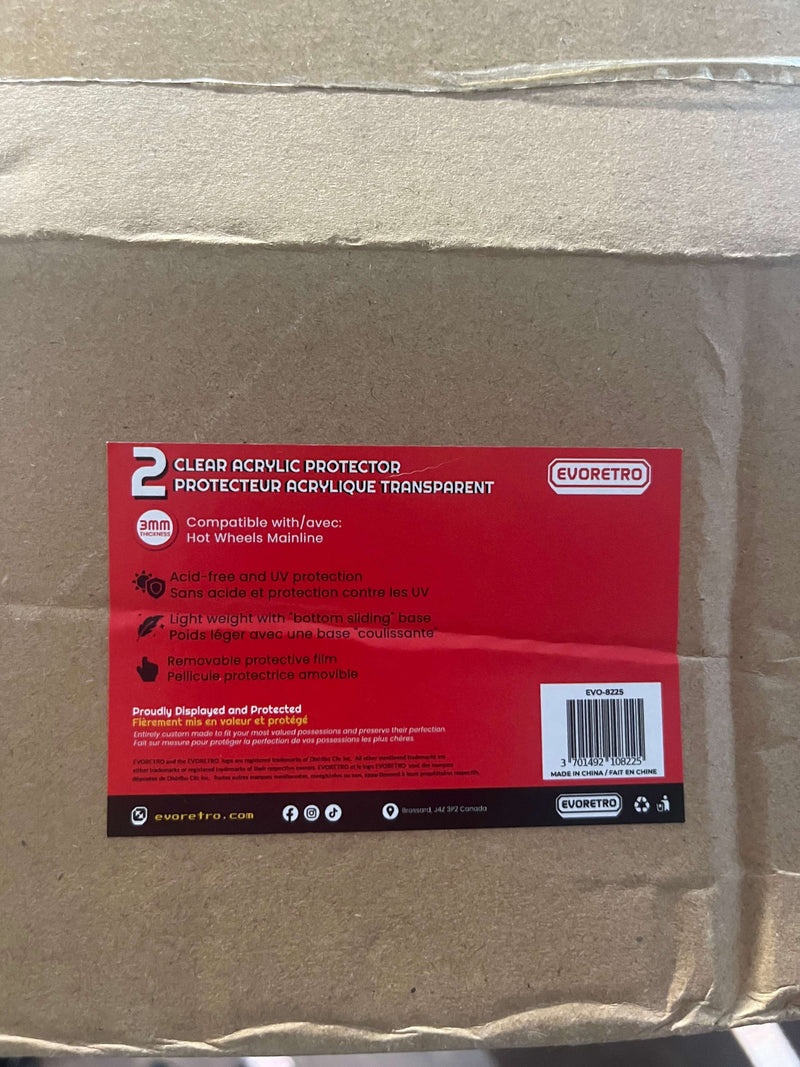 EVORETRO Acrylic Hot Wheels Mainline Protectors - 2 Pack-3