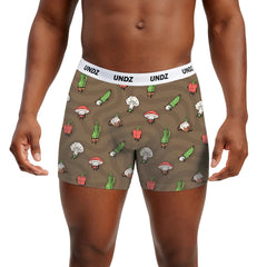 UNDZ 'Eat Your Veggies' Bamboo Boxer - Brown-1