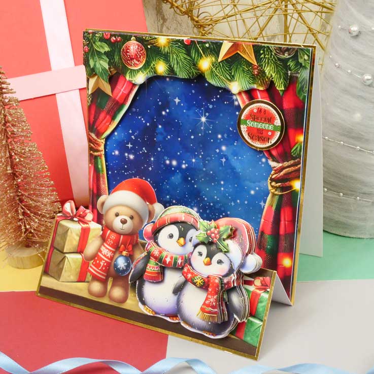 Brilliant Backgrounds - Noël est là Bloc de papier 20x20cm-9