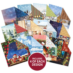 Brilliant Backgrounds - Noël est là Bloc de papier 20x20cm-2