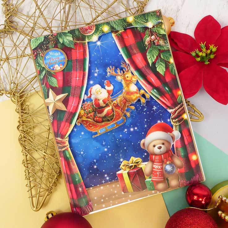 Brilliant Backgrounds - Noël est là Bloc de papier 20x20cm-3