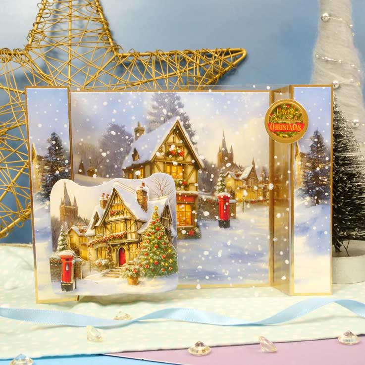 Brilliant Backgrounds - Noël est là Bloc de papier 20x20cm-5