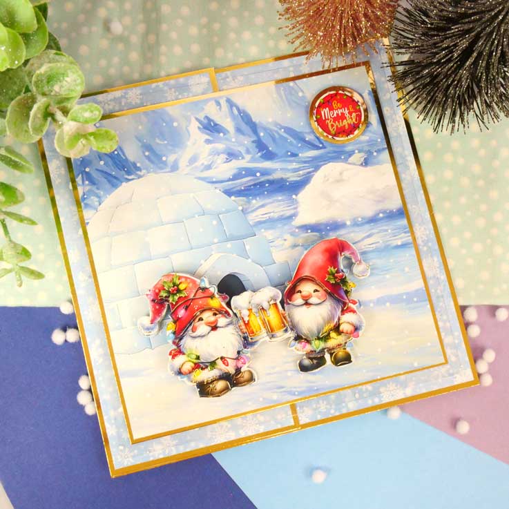 Brilliant Backgrounds - Noël est là Bloc de papier 20x20cm-6