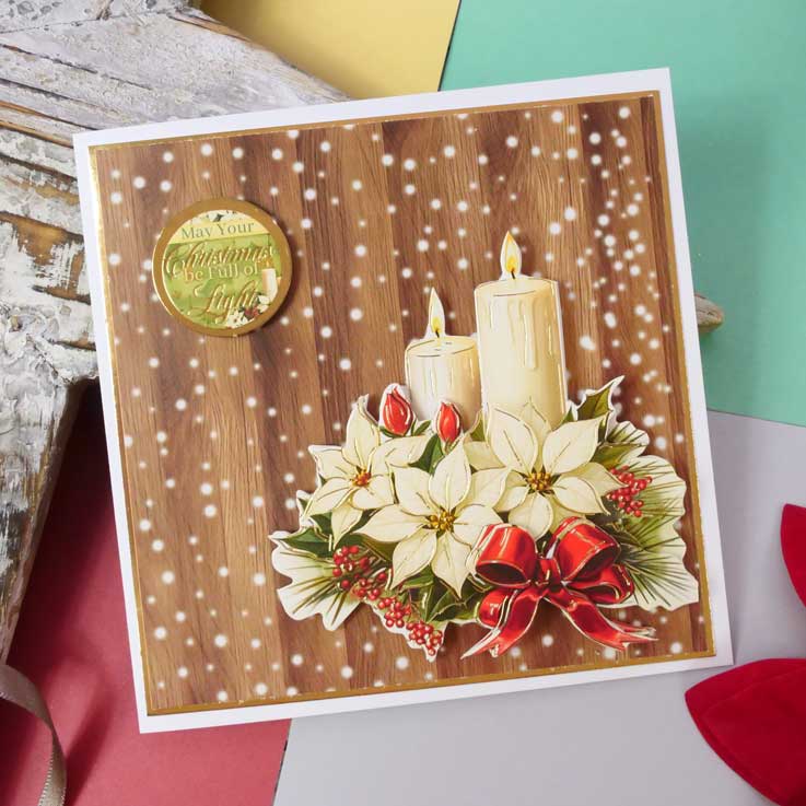 Brilliant Backgrounds - Noël est là Bloc de papier 20x20cm-7