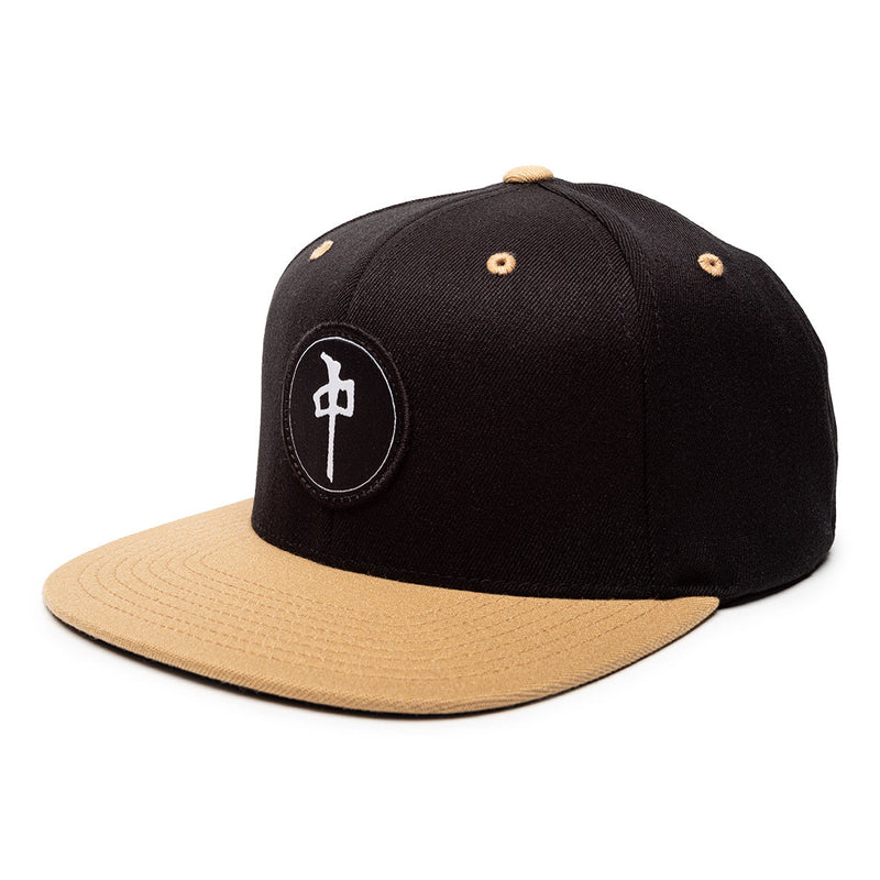 Red Dragon 'Chung Patch' Snapback Cap - Black/Khaki-1