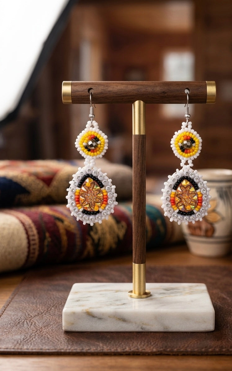 Drop Beaded Earrings gold collection-3