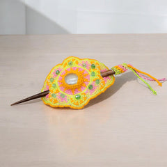 Multicolor Barrette Yellow W/ Pink (31)-1