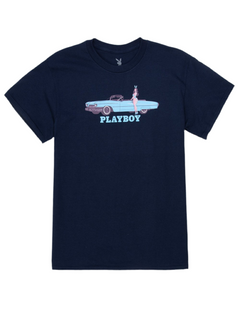 Color Bars X Playboy 'Polera Carshow' Tee - Navy-1