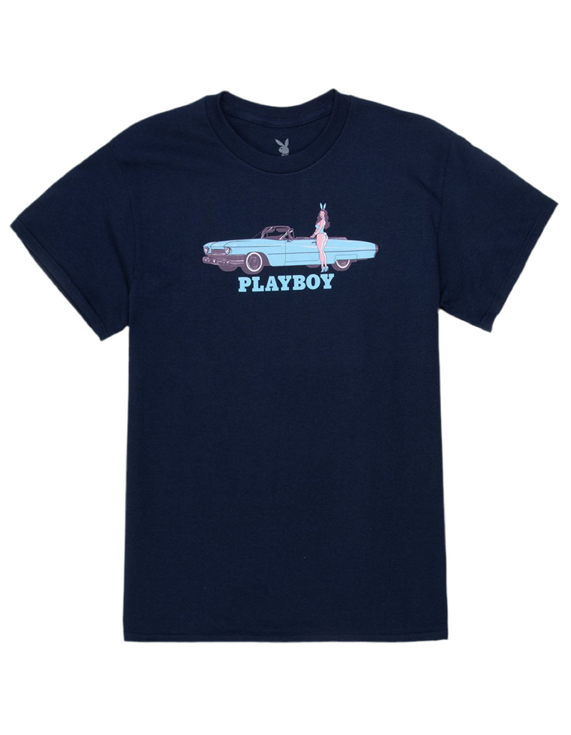 Color Bars X Playboy 'Polera Carshow' Tee - Navy-1