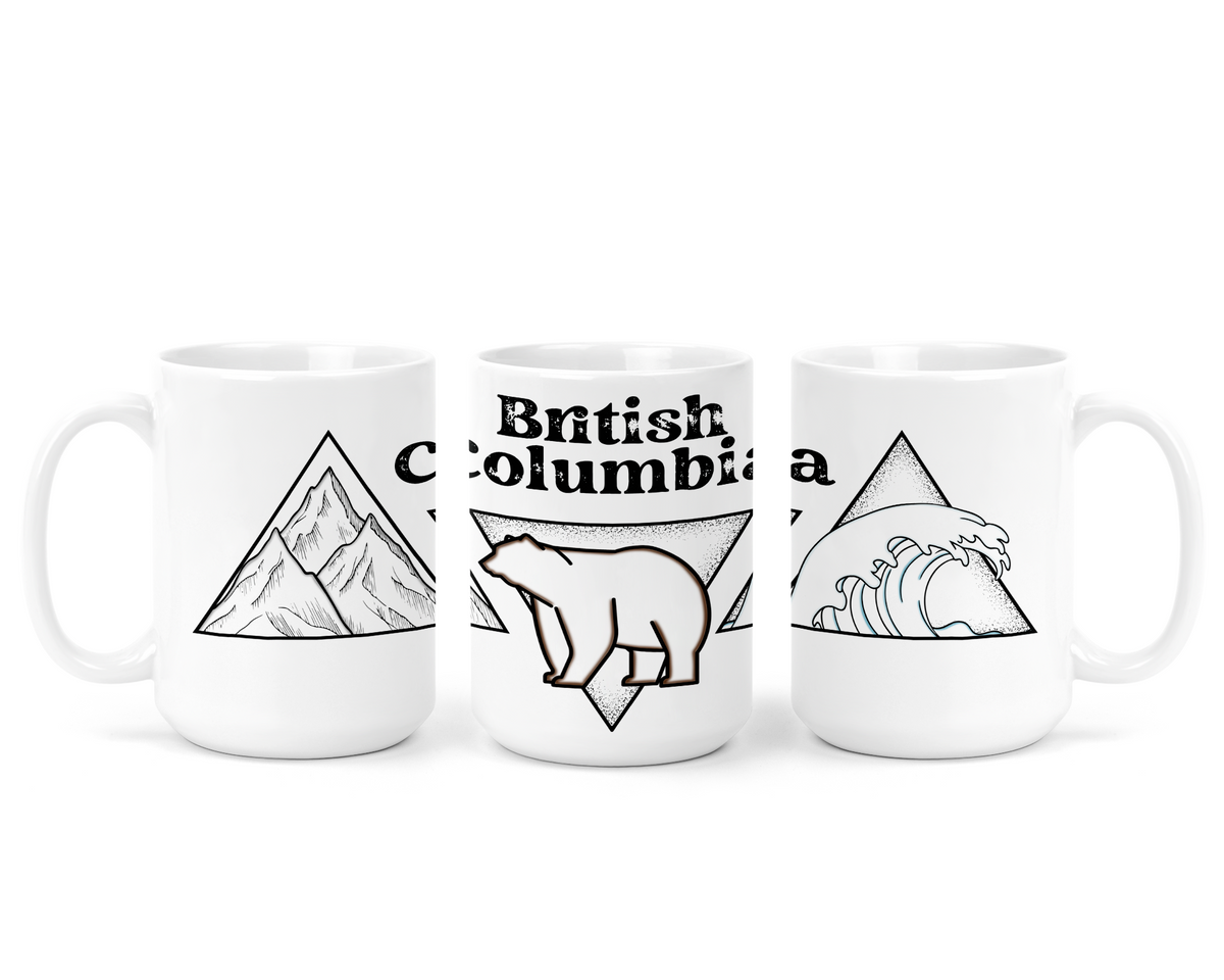 British Columbia Triangle Ceramic Mug | BC Mug-1