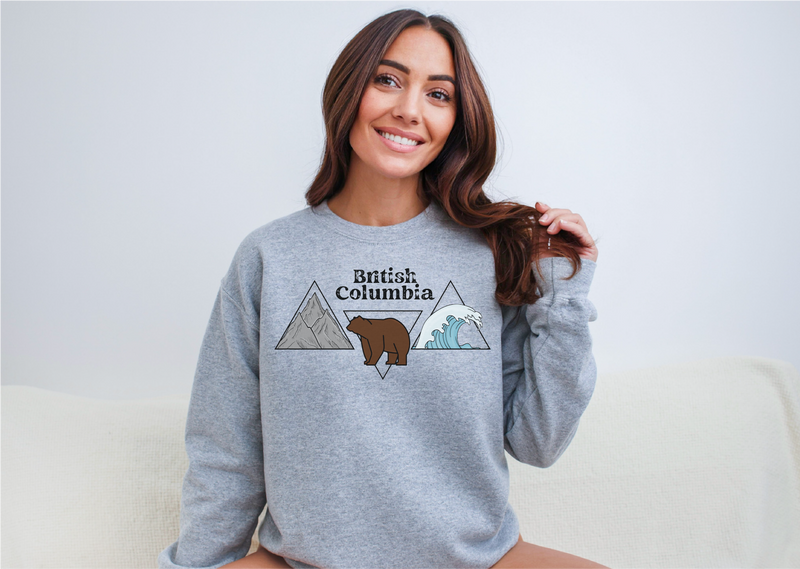 British Columbia Triangles Unisex Crewneck | BC Clothing-1