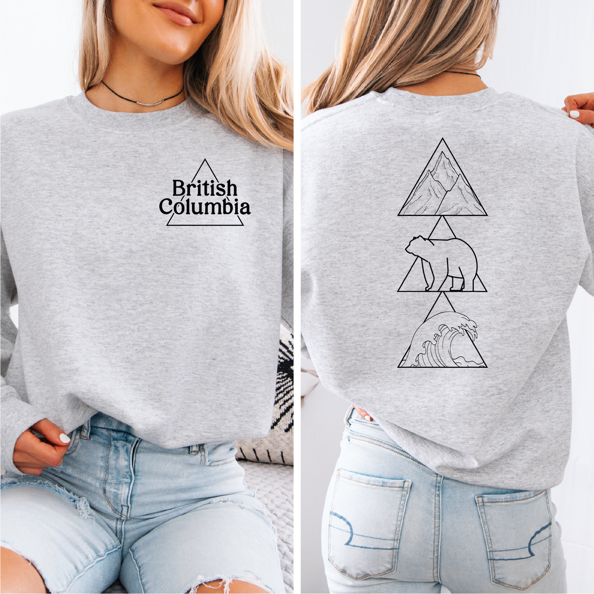 Geometric British Columbia Unisex Crewneck | BC Clothing-3