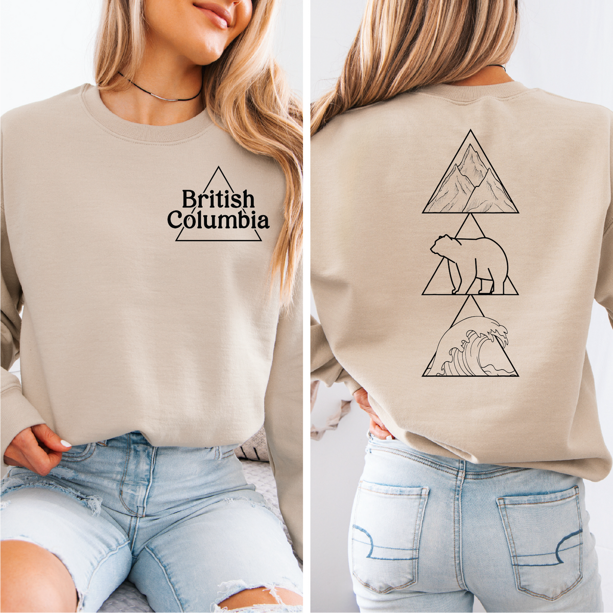 Geometric British Columbia Unisex Crewneck | BC Clothing-2