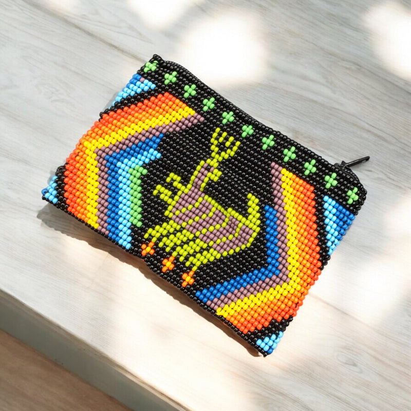 Moose Beaded coin purse-1