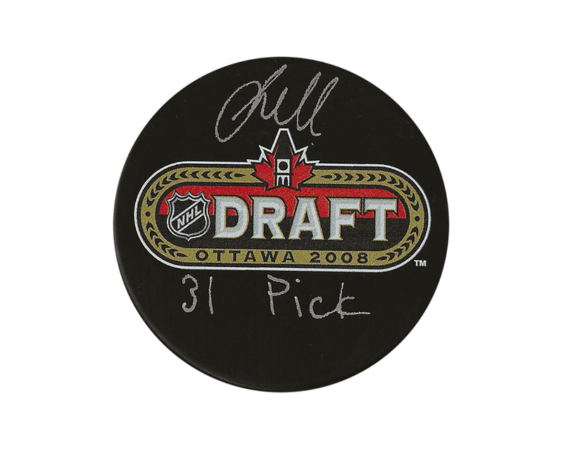 Palet de la LNH 2008 autographié par Jacob Markstrom, avec la dédicace « 31st Pick »-1