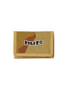 HUF '89 Logo' Wallet - Brown Camo-1