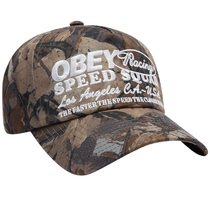 Obey 'Speed Squad' 5-Panel Snapback Cap - Fence Camo Multi-1