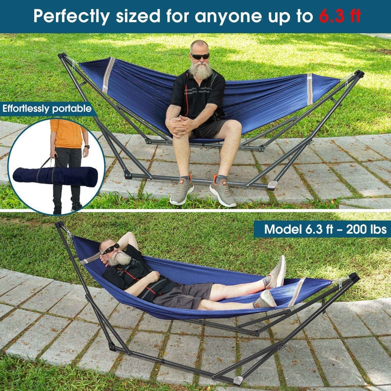 Hamaca plegable original con soporte-65