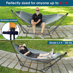 Hamaca plegable original con soporte-30