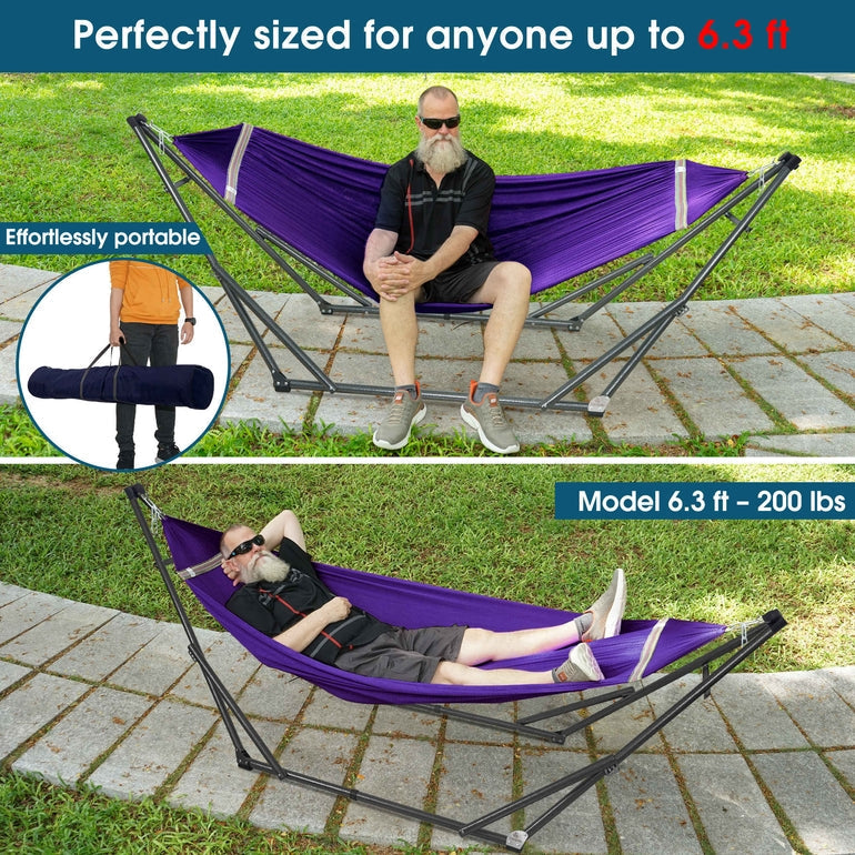 Hamaca plegable original con soporte-16