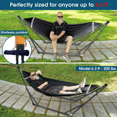 Hamaca plegable original con soporte-37