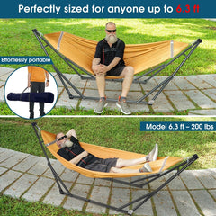 Hamaca plegable original con soporte-23