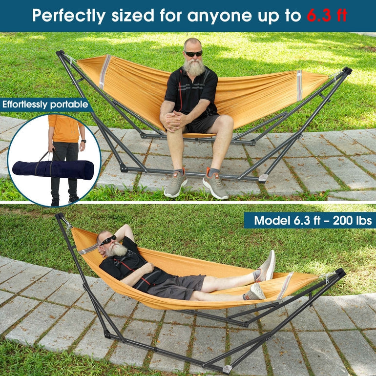 Hamaca plegable original con soporte-23