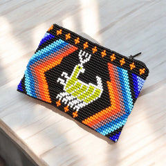 Moose Beaded coin purse-2