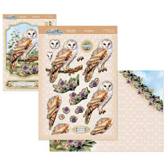 Ensemble Deco-Large Magnifiques Oiseaux - Belle Chouette Effraie-1