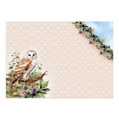 Ensemble Deco-Large Magnifiques Oiseaux - Belle Chouette Effraie-4