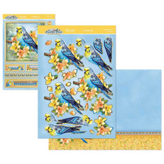 Beautiful Birds Deco-Large Set - Budgie Blossoms-1