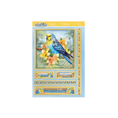Beautiful Birds Deco-Large Set - Budgie Blossoms-2