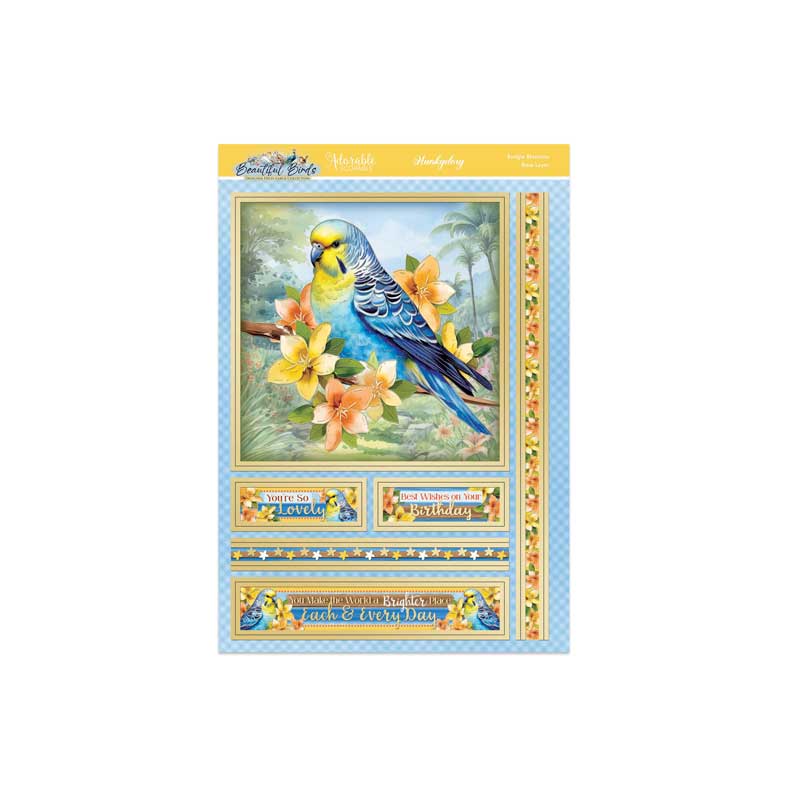 Beautiful Birds Deco-Large Set - Budgie Blossoms-2