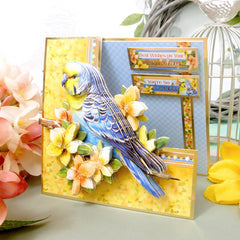 Beautiful Birds Deco-Large Set - Budgie Blossoms-5