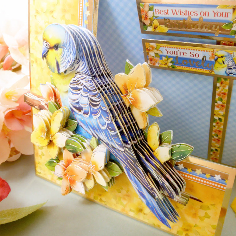 Beautiful Birds Deco-Large Set - Budgie Blossoms-6