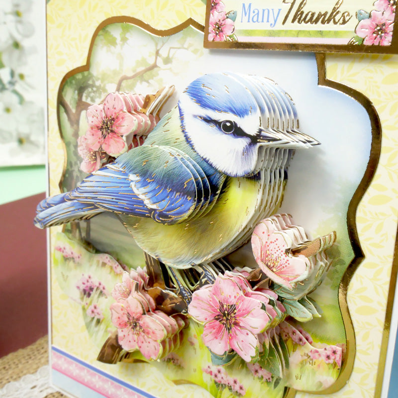 Beautiful Birds Deco-Large Set - Brilliant Blue Tit-6