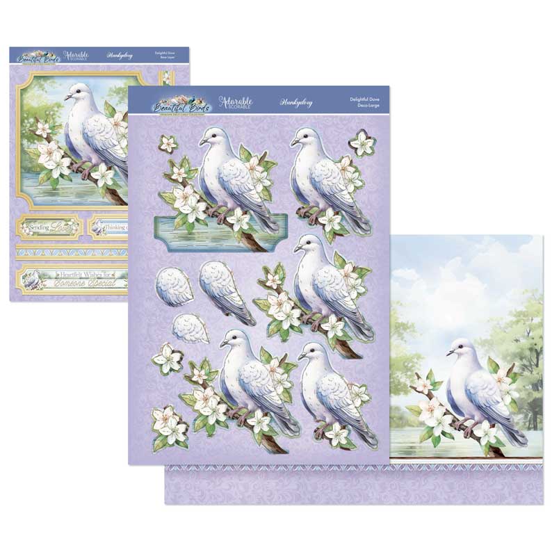 Beautiful Birds Deco-Large Set - Delightful Dove-1