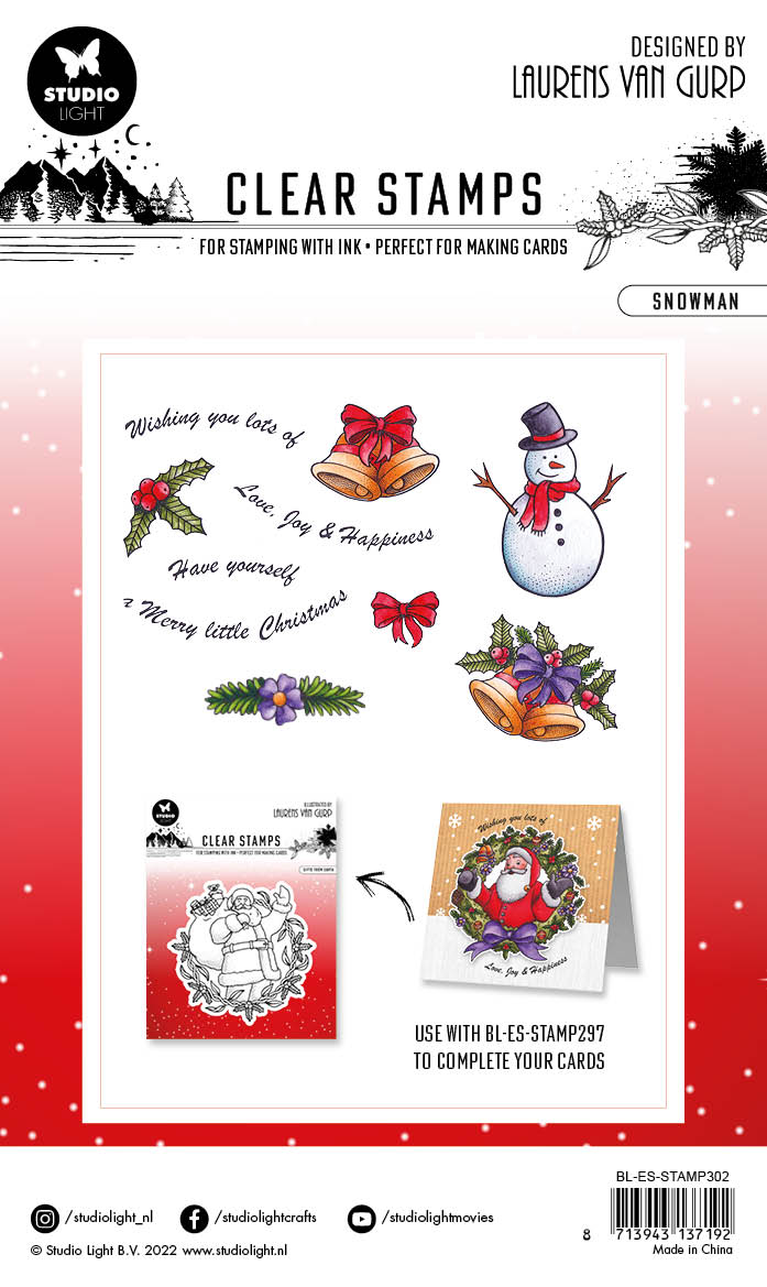 BL Clear Stamp Snowman Essentials 105x148x3mm 10 PC nr.302-2