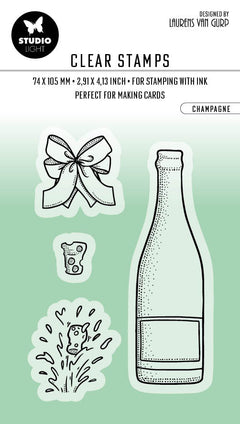 BL Clear Stamp Champagne By Laurens 105x74x3mm 4 PC nr.350-1