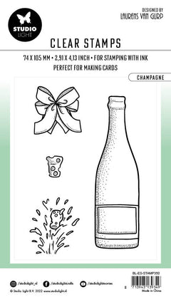 BL Clear Stamp Champagne By Laurens 105x74x3mm 4 PC nr.350-4