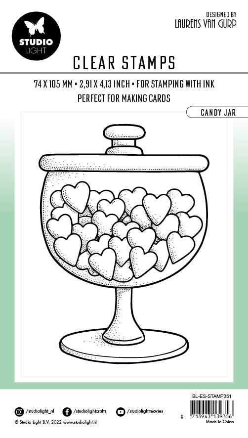 BL Clear Stamp Candy Jar By Laurens 105x74x3mm 1 PC nr.351-4