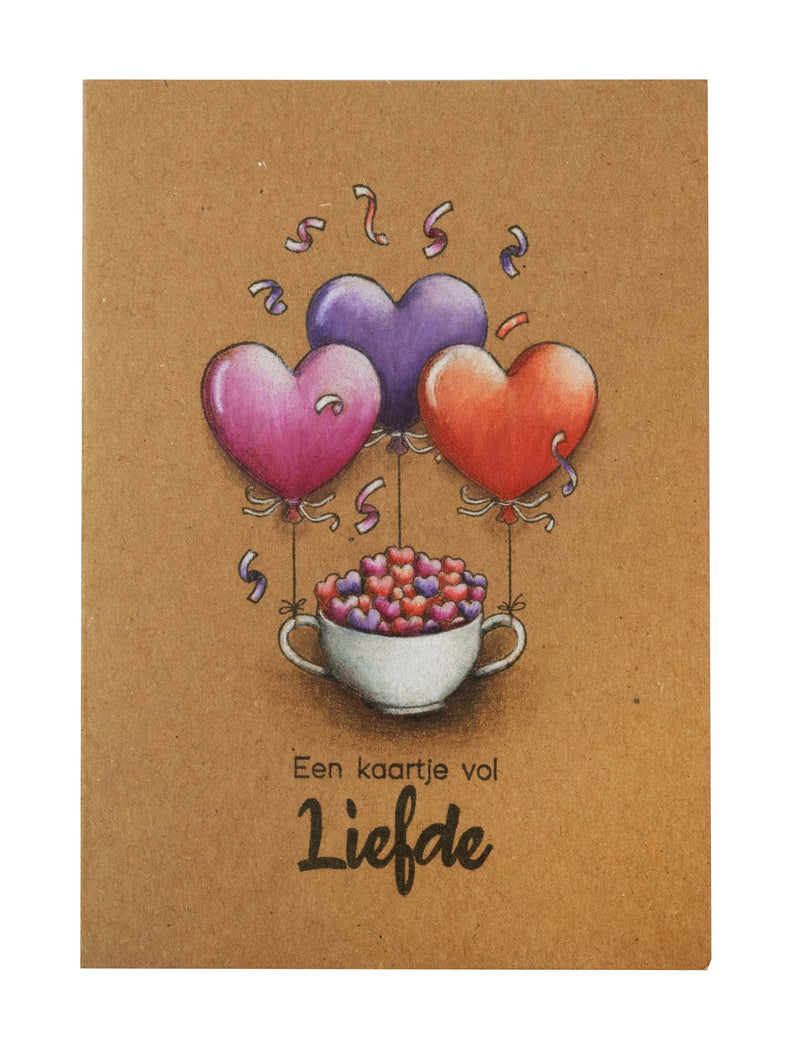 BL Clear Stamp Tea Hearts By Laurens 105x74x3mm 1 PC nr.352-3