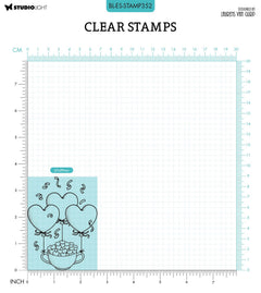BL Clear Stamp Tea Hearts By Laurens 105x74x3mm 1 PC nr.352-2
