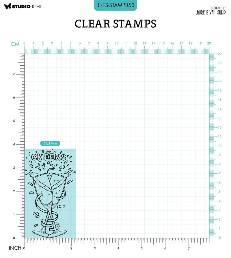 BL Clear Stamp Cheers By Laurens 105x74x3mm 1 PC nr.353-2