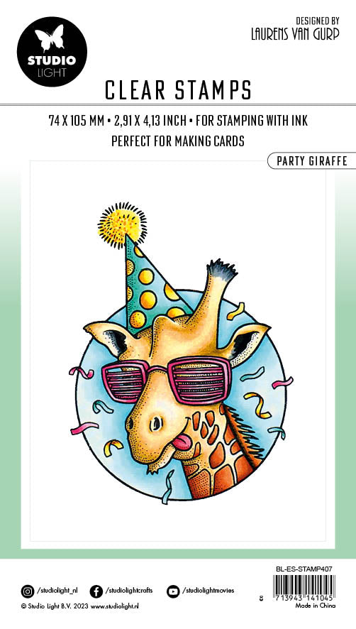 BL Clear Stamp Party Giraffe Essentials 90x67x3mm 1 PC nr.407-4